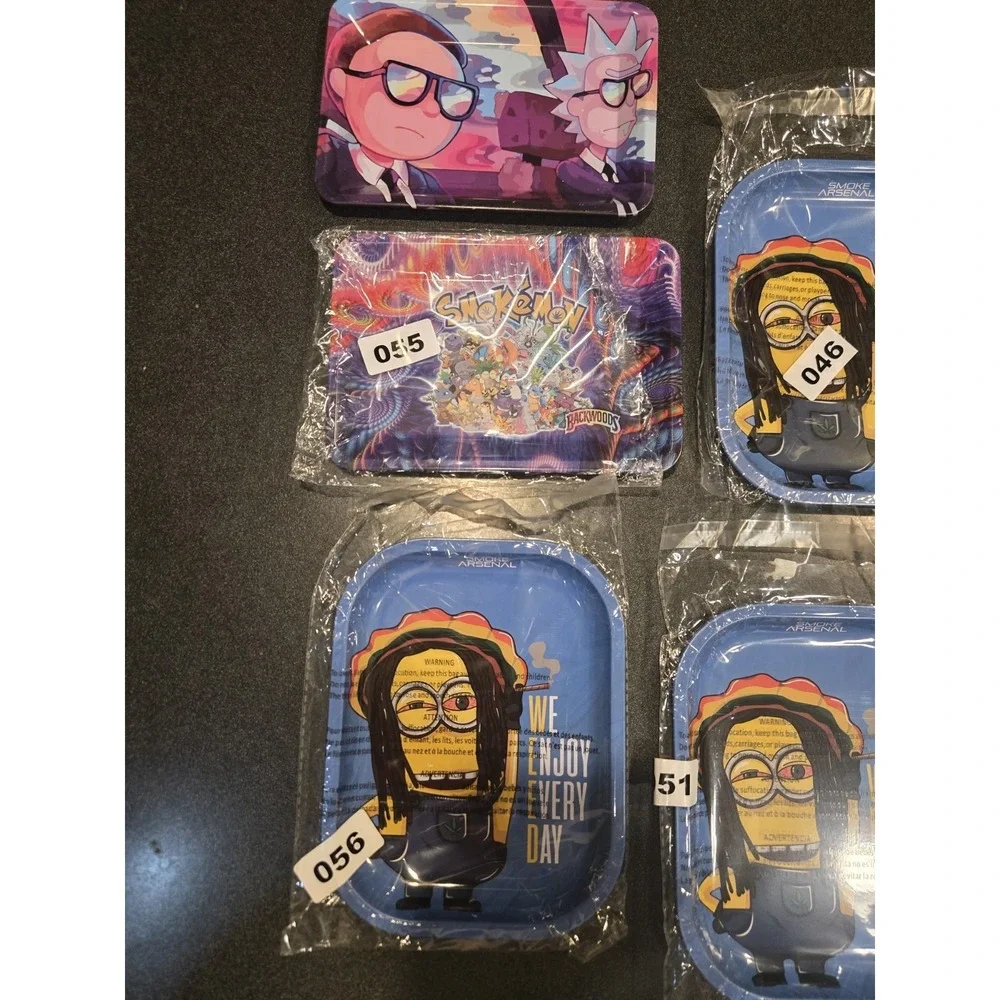 Rolling Tray Lot Smoke Arsenal Designs + 2 ASSC Calculator Rulers Pink